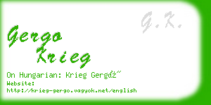 gergo krieg business card